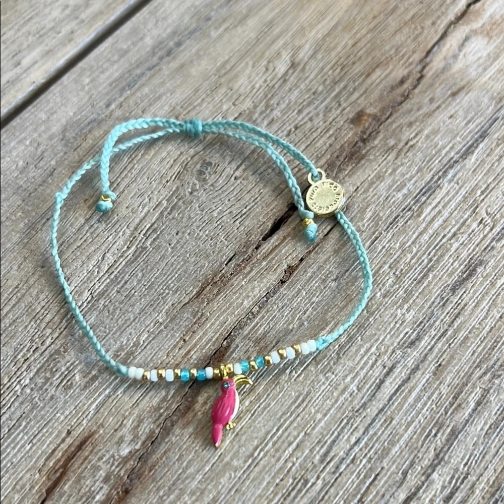 Pura Vida Bracelet Bundle Parrot Toucan Bird Shell Bead Pearl Pink Rare Gold - Picture 3 of 8